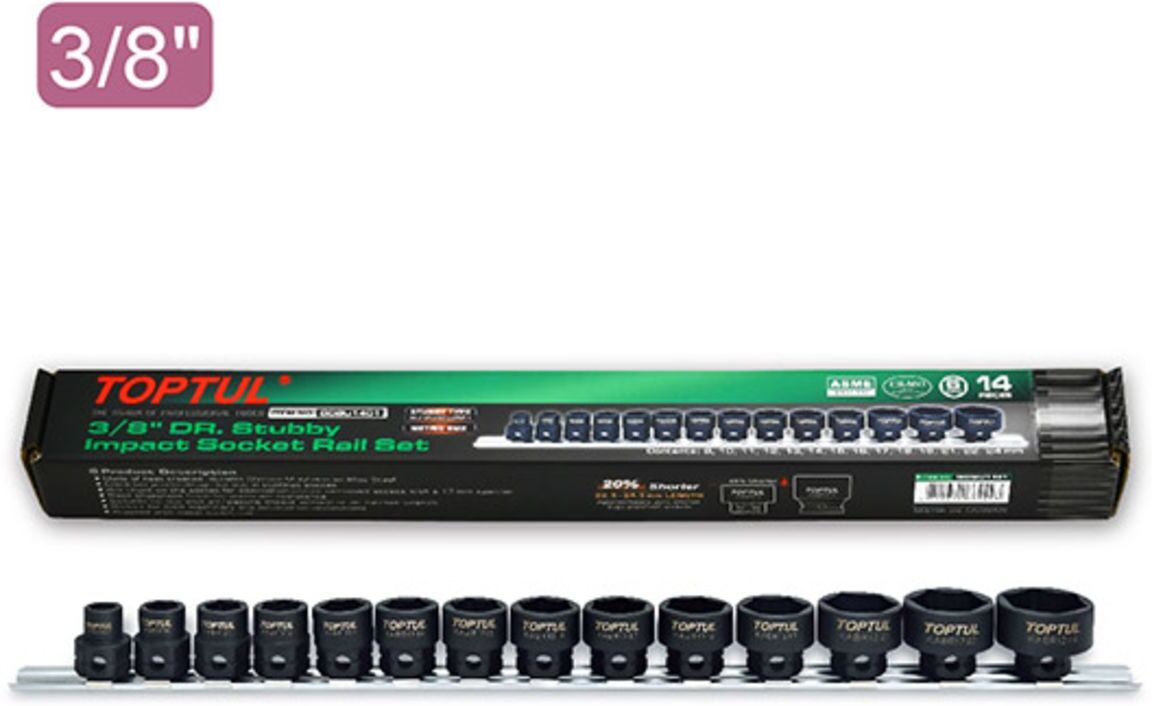 Toptul Set di chiavi a bussola 3/8" GDBU1401