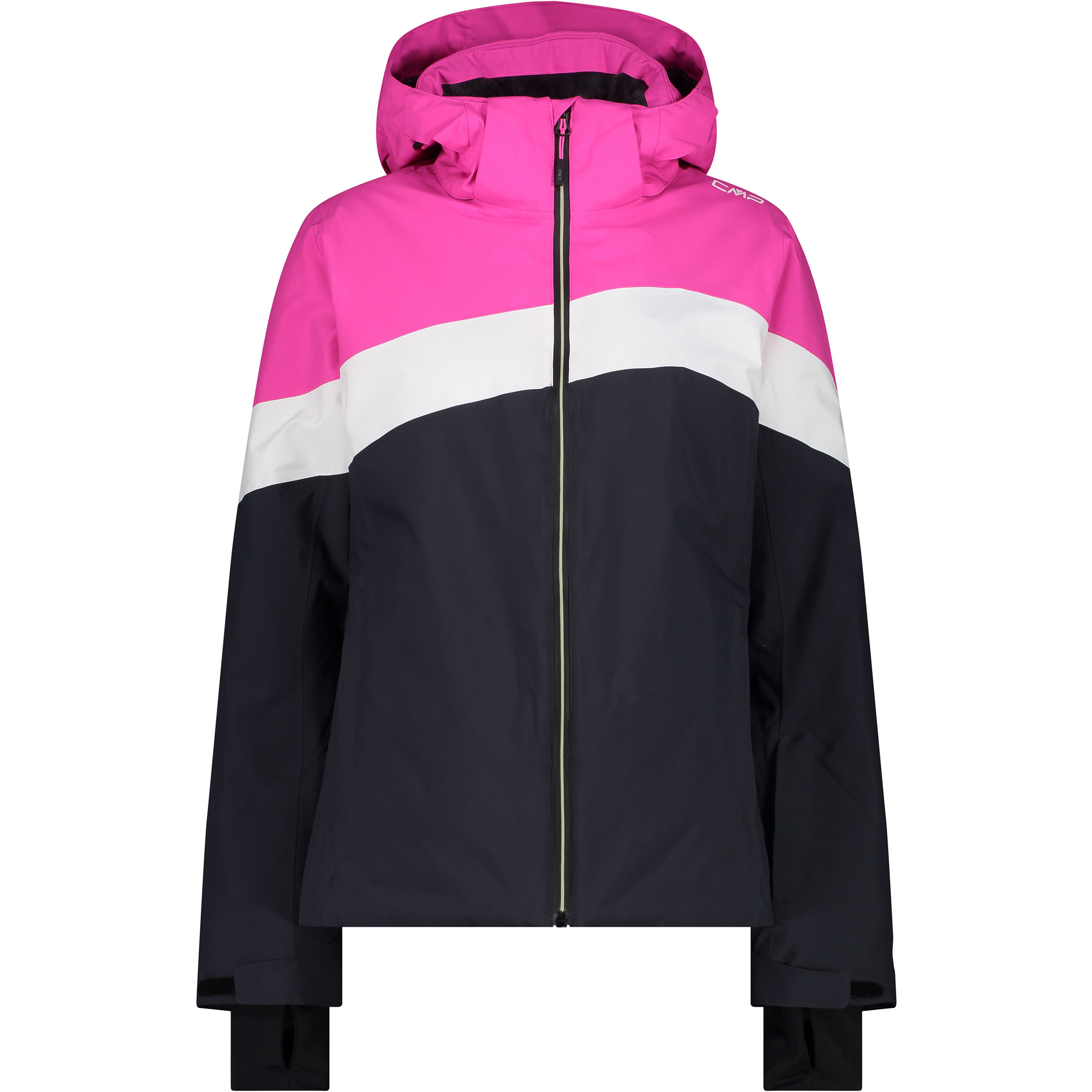 CMP Zip Damen Isolationsjacke grau Größe XXS Skifahren | Skitour Winddicht Wasserabweisend