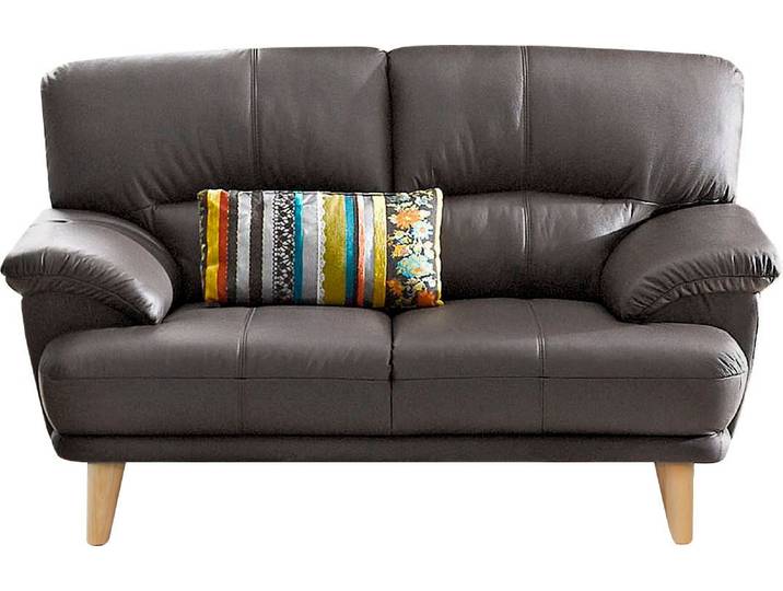 2-Sitzer TRENDMANUFAKTUR Cecilia, italienische Designsprache, tolle Details , braun, B:162cm H:87cm T:90cm, Struktur fein (100% Polyester);Microfaser Vintage (100% Polyester);Struktur (100% Polyester), Sofas, 2-Sitzer, hoher Sitzkomfort und extrabequeme Armlehnen