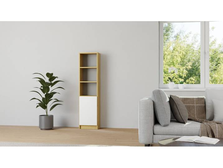 Schlichter CD Schrank nach Maß Eiche Natur geölt