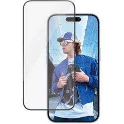 PanzerGlass Displayschutz iPhone 16 15 Ultra-Wide Fit (Apple iPhone 16), Smartphone Schutzfolie, Transparent