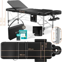 Kesser, Massageliege + Massagestuhl, 3 Zonen Kosmetikliege klappbar & höhenverstellbar mobile Massagebett