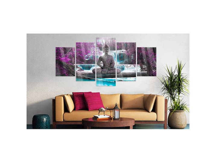 Tableau déco plexiglas Buddha Tableau déco plexiglas Argenté 100 x 50cm