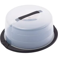 Novaliv Kuchen-Transportbox (Rund Ø30 x 17 cm), Aufbewahrungsbox mit Deckel für Kuchen & Torten, Tortentransportbox Tortenglocke Tortenbehälter, Zubehör Box Aufbewahrung Platte Behälter Haube