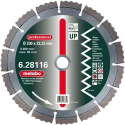 Metabo Diamant-Trennscheibe150 x 2,15 x 22,23 mm"professional""UP"Universal