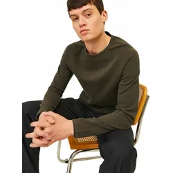 Jack & Jones Strickpullover in Dunkelgrün mit Rundhals-L