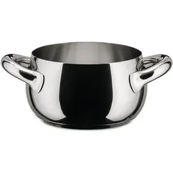 Alessi Mami, Pfanne + Kochtopf, Silber