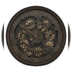 Atmosphera Alban - Mechanische Uhr, Ø 76 cm, aus Polypropylen, braun