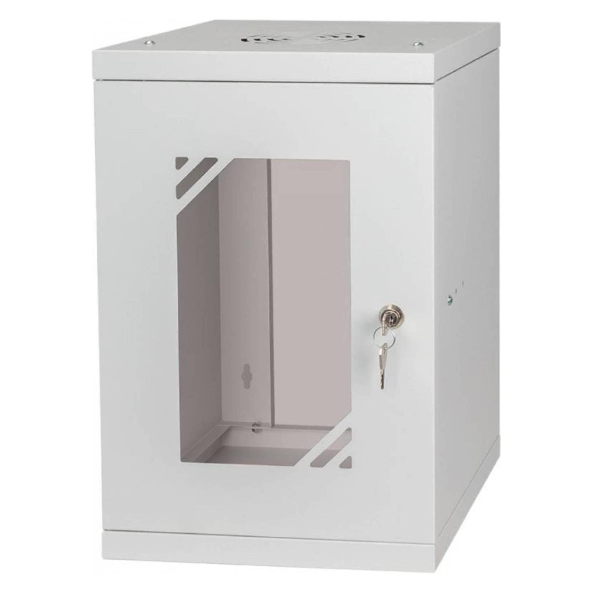 Stalflex Rack Cabinet 10" 9U Glass Door Gray RC10-9U-300GG (9 HE, 10 Zoll Rack) (RC10-9U-300GG)