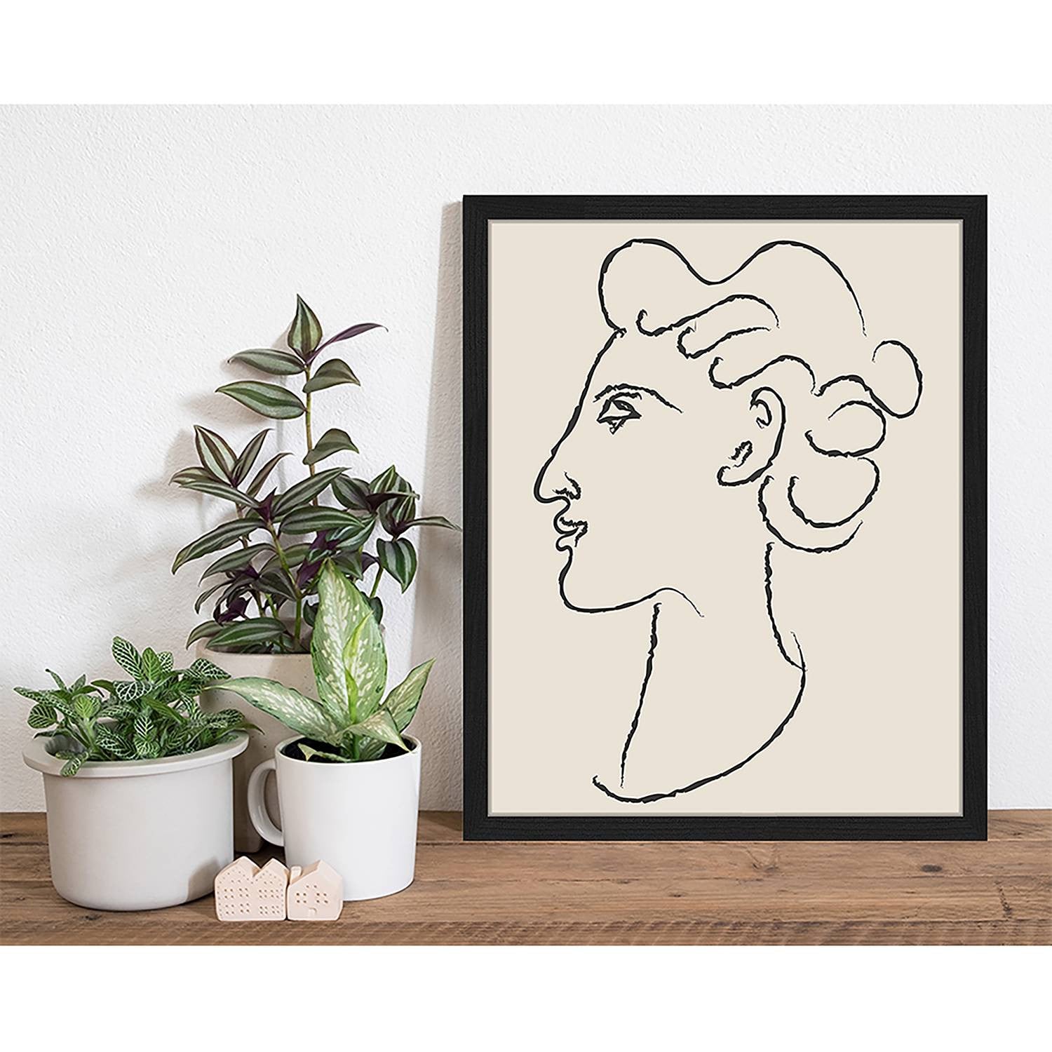 home24 Portrait Inspired By Matisse Lijst - Zwart - Massief Beukenhout - 43 x 53 cm