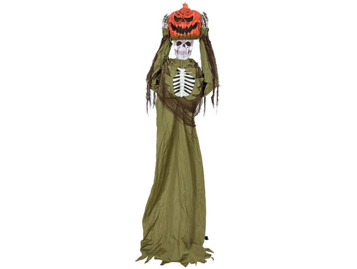 Homcom Halloween-Dekoration Metall Polyesterfaser Dunkelgrün, 20x173x50 cm, Dekoration