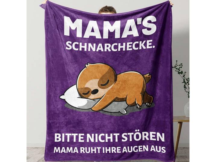 Kuscheldecke Mama Lila, 127x152.4 cm, Heimtextilien, Wohntextilien, Decken, Kuscheldecken
