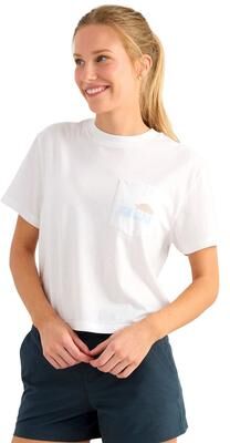 HUK Women's Huk Local Pocket Tee (Size XXL) White, Poly + Cotton