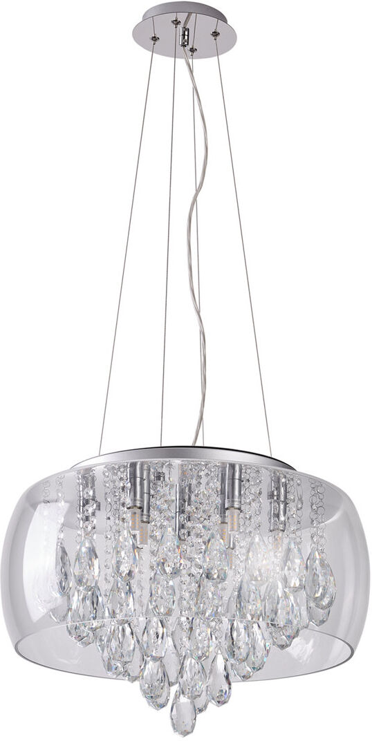 Canora Grey 9 - Light Crystal Chandelier Polished Chrome 200cm H X 50cm W X 50cm D