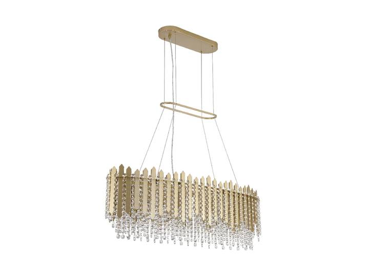 Lineare Luxuriöse Pendellampe Spear Gold Searchlight