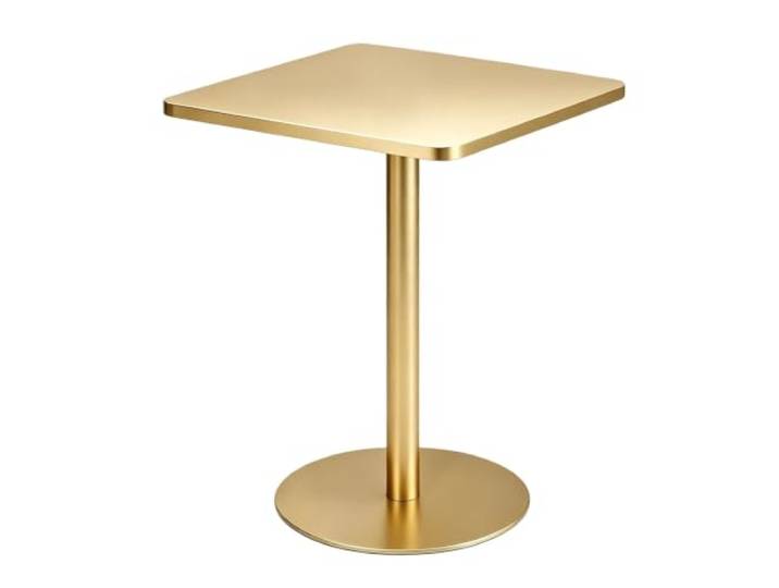 Sofa-Beistelltisch Freizeit-Akzenttisch Computer-Büroschreibtisch Tisch Goldfarbener Bartisch hoher Oberseite, hoher Cocktailtisch Bistro-Pubs Sockel stabiler Barthekentisch(Gold,70x70x73cm)