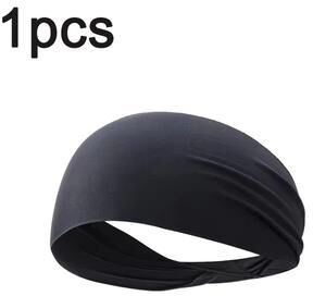 Inspired Finds Ultra Thin Breathable Sports Sweatband Headwrap Absorbent Outdoor Headband 1pc Black