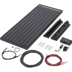 Büttner Elektronik Solar-Komplettanlage Power Blackline Solar Kit MT 100 / 1 x 100 W