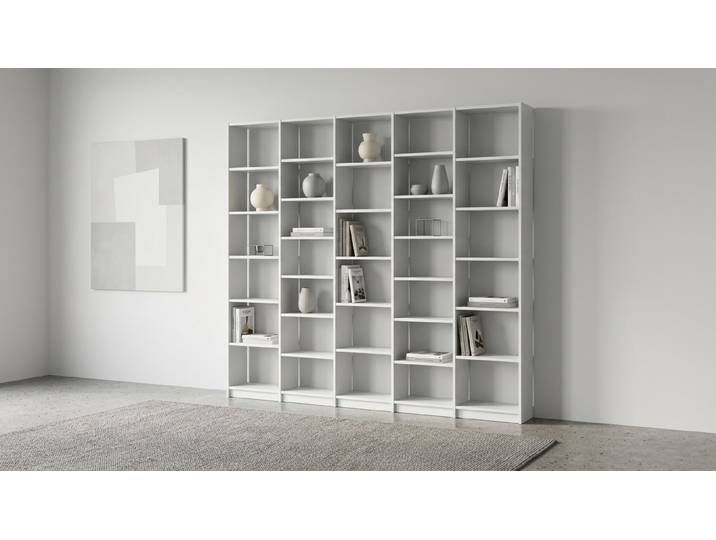 Schlichtes Bücherregal gestalten MDF Beschichtet MDF Weiß matt