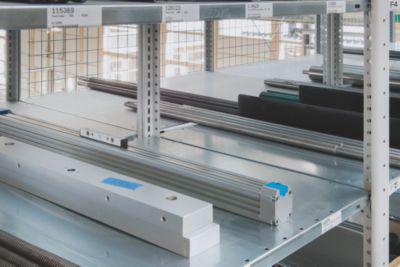 SCHULTE Lagertechnik Doppel-Anbauregal Stecksystem, MULTIPlus250, 3000x1000x(2x400 mm, 14 Böden, verzinkt