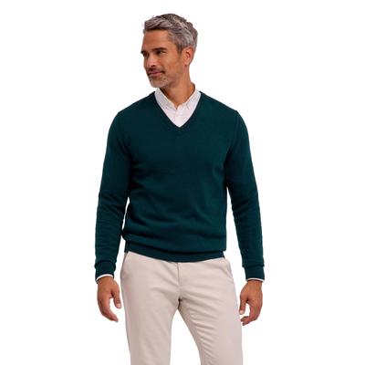 Strickpullover FALKE "Pure Lambswool", Herren, Gr. L, holly (7385), Pullover Strickpullover