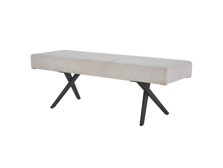 Polsterbank Ritoge 140 x 49 x 63cm Beige/Beige