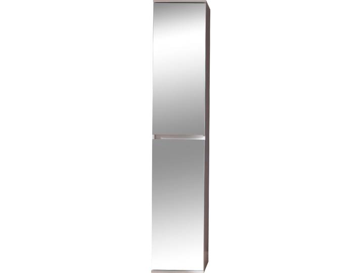 Garderobenschrank HOME AFFAIRE Malcesine , weiss (korpus, front: weiß, spiegel), Schränke, Garderobenschrank, Garderobenschrank mit 2 Türen - (B/T/H) 37/34/191 cm