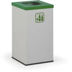 Mülleimer für mülltrennung, 42 l, ohne Innenbehälter, grau/grün