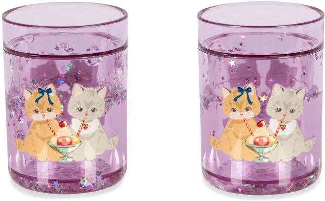 Konges Sløjd Gobelets glitter Kitty - Set de 2 Violet taille unique