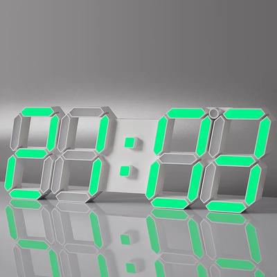 Friendly Fresh Finds Modern Design LED Wall Clock With Remote Control And Automatic Photosensitive Function green