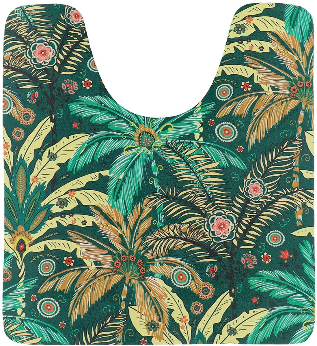Tendance Toiletmat Jungle Fever - Groen - Antislip - 45 x 50 cm
