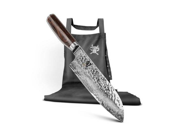 KAI Messer-Set Shun Premier Tim Mälzer Set Santoku + Schürze TDM1702-W24 (Spar-Set, 2-tlg)