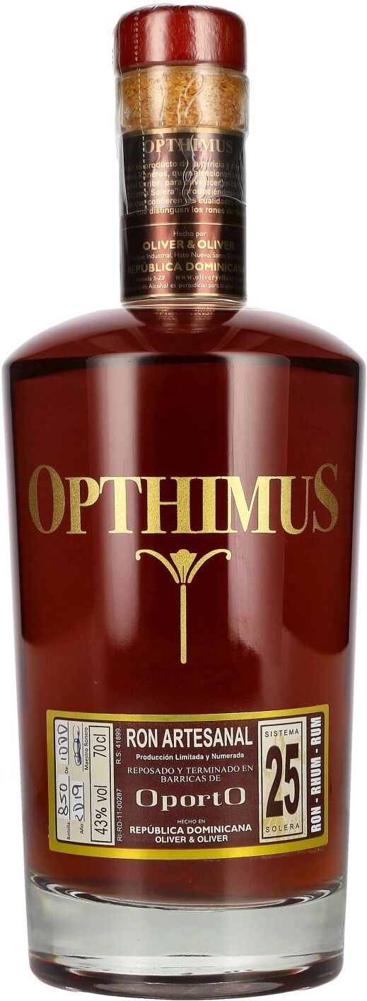 Opthimus Ron Opthimus 25 Sistema Solera OportO Ron Artesanal 43% Vol. 0,7l