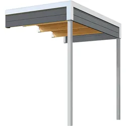 Weka Anbaudach für Gartenhaus Batu 2 dunkelgrau 150 x 250 cm