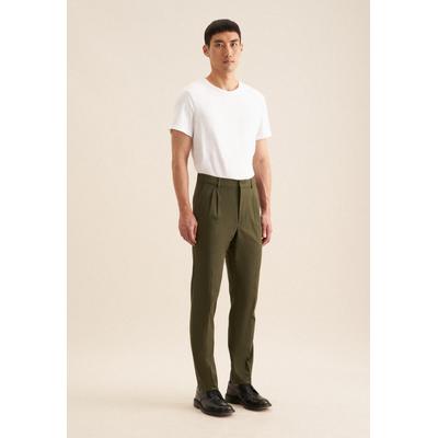 Chinohose SEIDENSTICKER "Schwarze Rose", Herren, Gr. 50, Normalgrößen, grün (olive), 97% Baumwolle, 3% Elasthan, unifarben, Hosen Chinohose