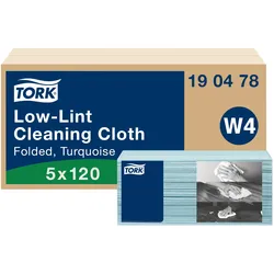 Tork Fusselarme Reinigungstücher W4, 1-lagig, Mehrzweck, 120 Tücher, 190478