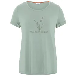 Gardena Damen T-Shirt Rundhals kurzarm lockere Passform Milieugrün Gr. S