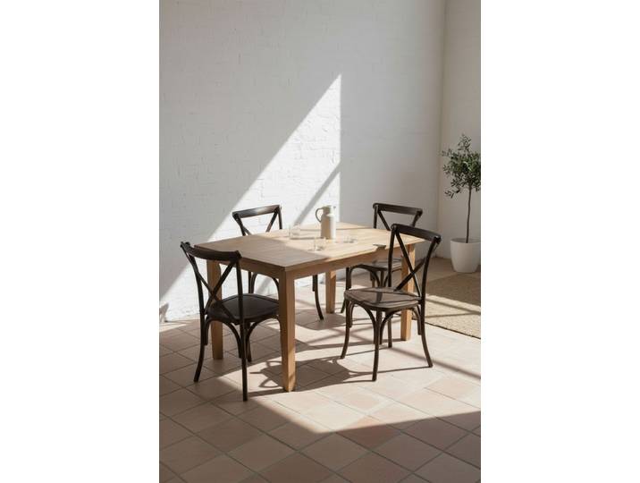 4er Set Altea Polypropylen Holzoptik Stühle - Chêne dunkel