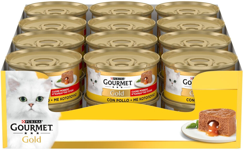 Gourmet Gold Cuore Morbido Cat Lattina Multipack 24x85G POLLO