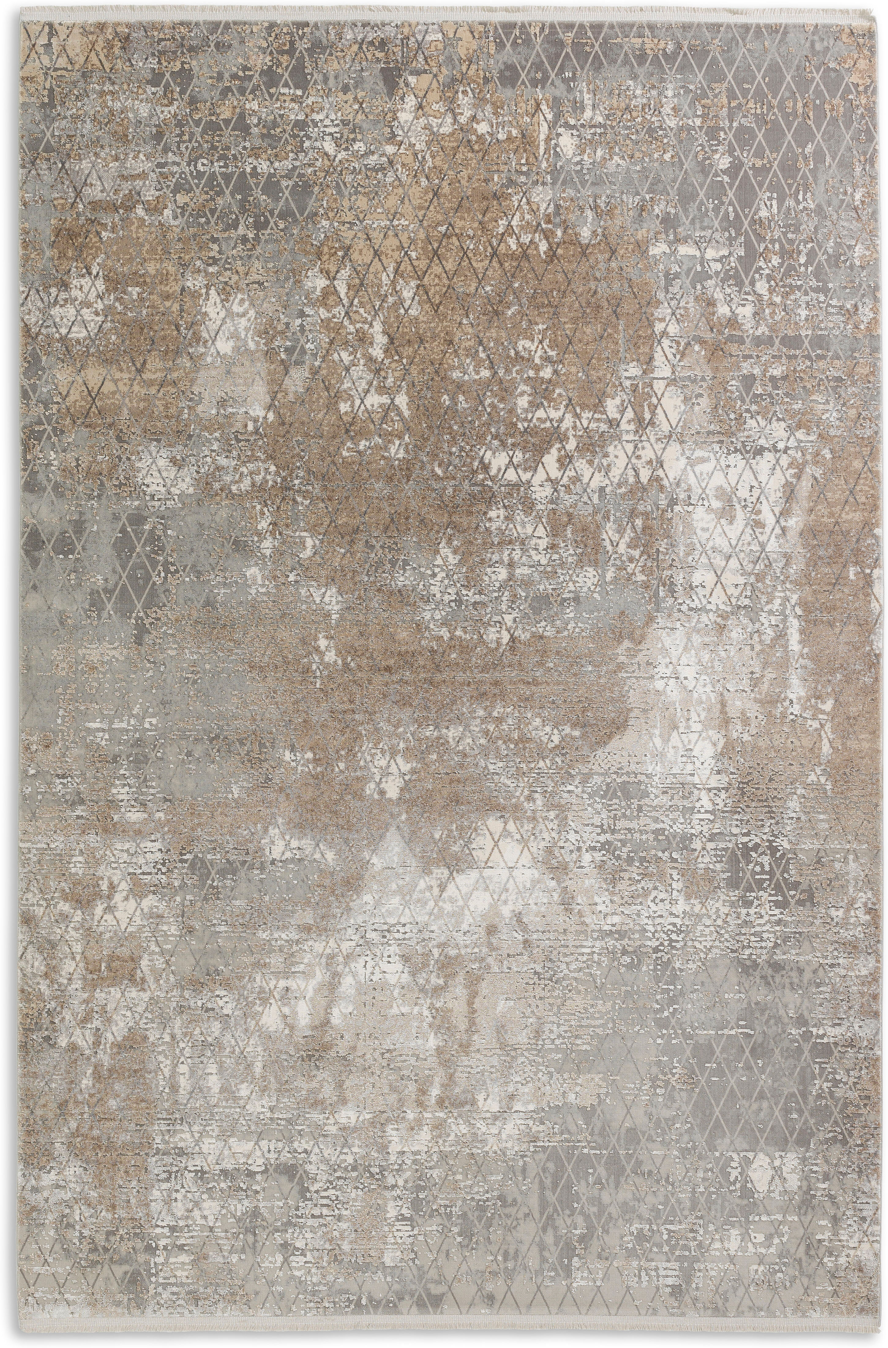 Teppich "Vision 212", beige, B:80cm H:7mm L:150cm, Kunstfaser, Viskose, SCHÖNER WOHNEN-KOLLEKTION, Teppiche, Teppich, Viskoseteppich mit Glanz, Wohnzimmer beige B : 80cm 1 Stk., 7mm, L: 150cm