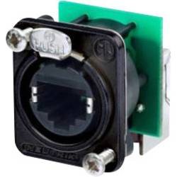 Neutrik NE8FDP-R-B RJ45 Datensteckverbinder etherCON D Serie NE8FDP-R-B Buchse, gewinkelt Pole: 8P8C Polzahl Sensoren 8P8C Schwarz 1 St.