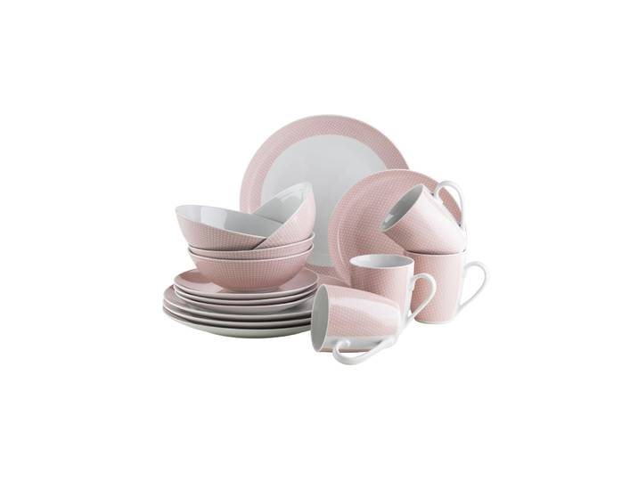 MÄSER Geschirr-Set Kitchen Time II Rosa Porzellan 16 Stk