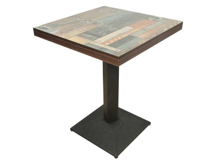 Table SUPFINE - Retro Flower - Carrée - Bois - Marron