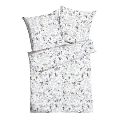 Bettwäsche KAEPPEL "Enchanted", weiß (stein), B/L: 135cm x 200cm, 1 Stk., 1 Stk., Interlock-Jersey, B/L: 80cm x 80cm, 2 Stk., Interlock-Jersey, Obermaterial: 100% Baumwolle, Bettwäsche, Bettwäsche, angenehmes Hautgefühl
