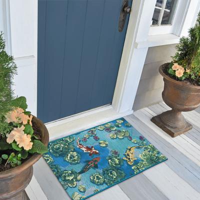 Lush Decor Esencia Koi Pond Indoor/Outdoor Mat