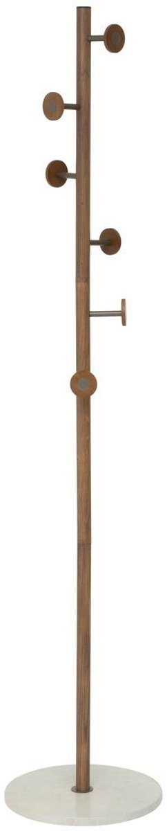 5Five Como Kapstok met 6 Haken - Bruin - Ø37 x H175 cm