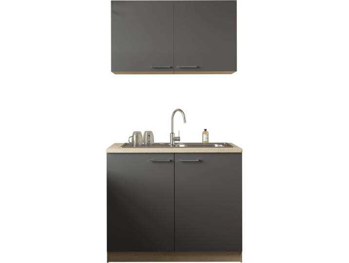 RESPEKTA Pantryküche Merle, Breite 100 cm, mit Soft-Close Funktion, Edelstahlspüle BALTIMORE