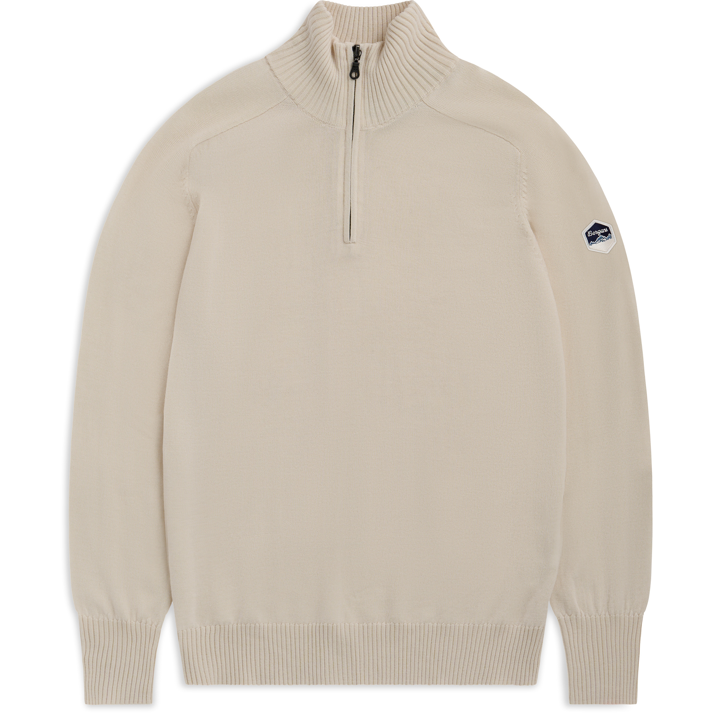 Bergans Minde Wool Half Zip Herren Pullover beige Größe L Lifestyle Schnell trocknend Merinowolle
