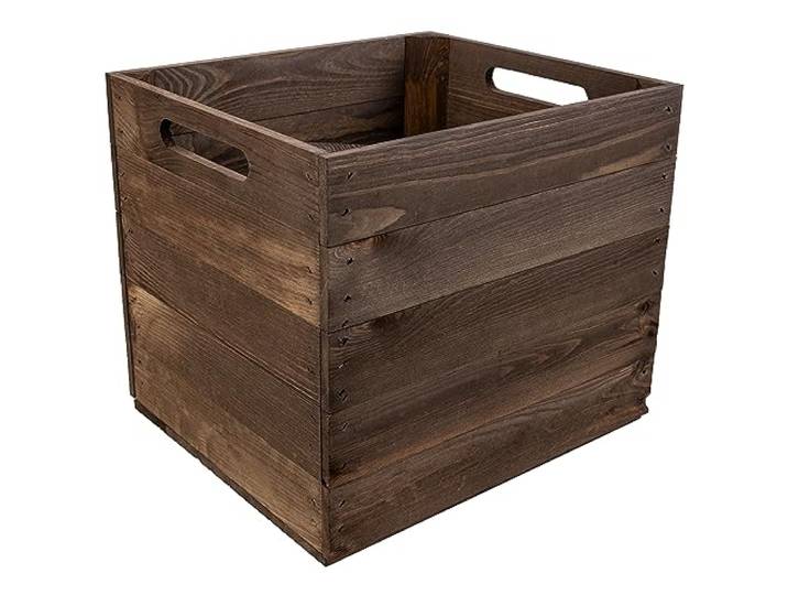 Creative Deco Caisse en Bois Marron Compatible Étagères KALLAX EXPIDIT 33 x 37 x 33 cm Cube de Rangement Bois Boite Rangement Vintage Kallax Rangement Caisse Rangement Bois Boîte