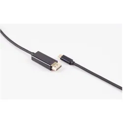 Shiverpeaks -BASIC-S--Displayportkabel-USB Typ C Stecker auf Displayport Stecker, 8K60Hz, 3,0m (1.80 m), Videokabel, Schwarz
